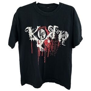 Korn‎ Vintage Men’s Black Graphic T-Shirt  Sz L